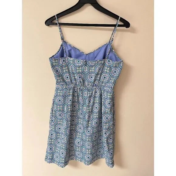 J Crew Factory Womens Fully Lined Summer Casual Slip Dress with pockets Green Pu - Picture 6 of 8